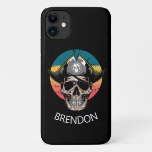 Sunset Pirate Skull Hoesje-Mate iPhone Case