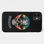 Sunset Pirate Skull Hoesje-Mate iPhone Case (Achterkant (horizontaal))
