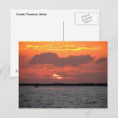 Sunset, Placencia, Belize Briefkaart (Voorkant / Achterkant)