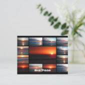 Sunset-plakken Briefkaart (Staand voorkant)