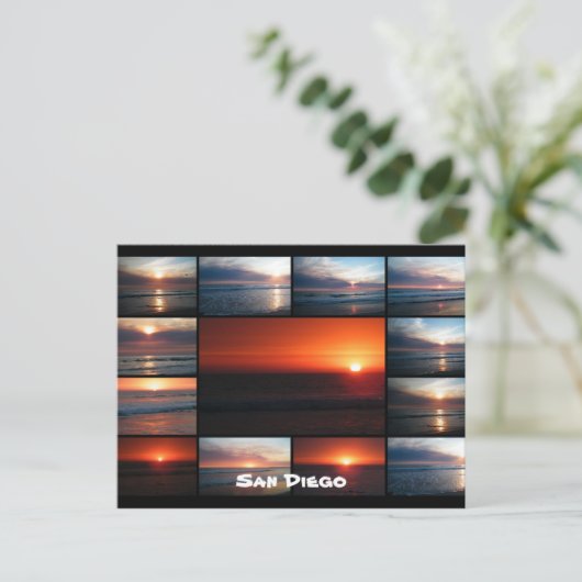 Sunset-plakken Briefkaart (Staand voorkant)