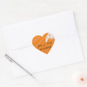Sunset Plam Trees Wedding Save the Date Hart Sticker (Envelop)