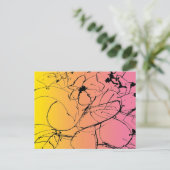 Sunset Plant tekenen Abstracte Briefkaart (Staand voorkant)