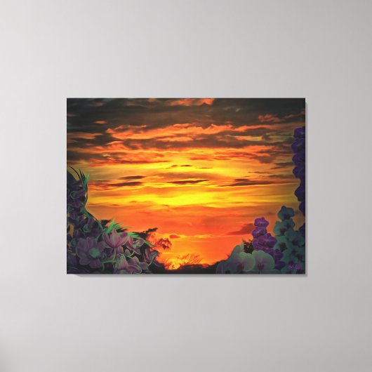 Sunset Plaza Marina 2584 Canvas Afdruk (Voorkant)