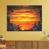 Sunset Plaza Marina 2584 Canvas Afdruk (Insitu (Woonkamer))