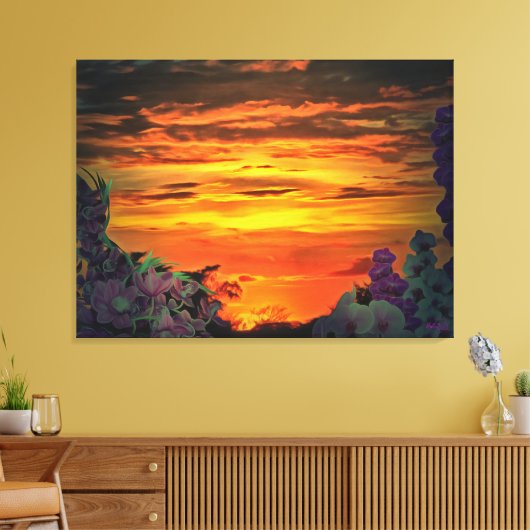 Sunset Plaza Marina 2584 Canvas Afdruk (Insitu (Woonkamer))