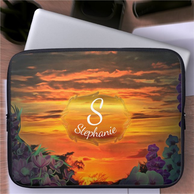 Sunset Plaza Marina 2584 Laptop Sleeve (Creator heeft geüpload)