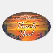 Sunset Plaza Marina 2584 Ovale Sticker (Voorkant)