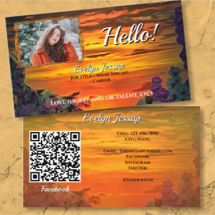 Sunset Plaza Marina 2584 Sociale QR-code Visitekaartje