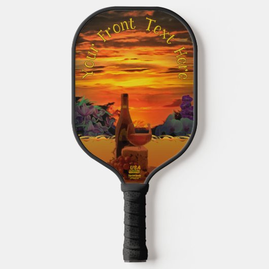 Sunset Plaza Marina Wijn en kaas 2584 Pickleball Paddle (Voorkant)