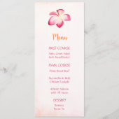 Sunset Plumeria Flower Waterverf menu's (Voorkant)