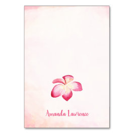 Sunset Plumeria Gepersonaliseerde Place Cards Kaart