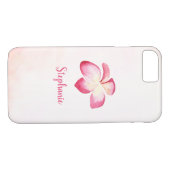 Sunset Plumeria roze Waterverf Case-Mate iPhone Case (Achterkant (Horizontaal))