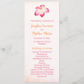 Sunset Plumeria Trouwprogramma's Programmakaart (Voorkant)