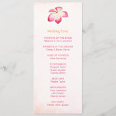 Sunset Plumeria Trouwprogramma's Programmakaart (Achterkant)