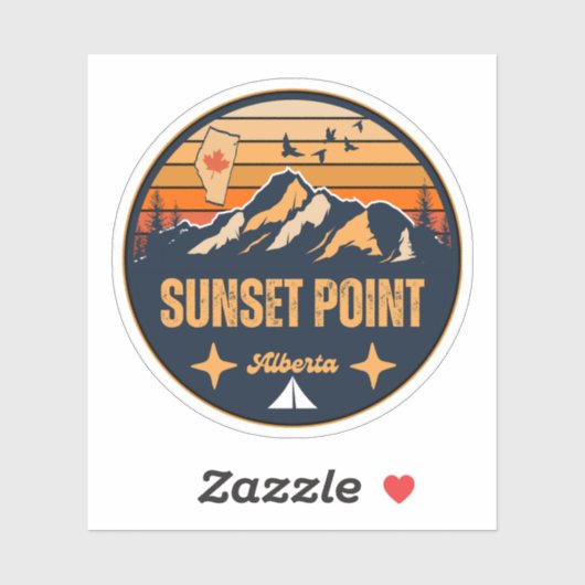 Sunset Point, Alberta Sticker (Vel)