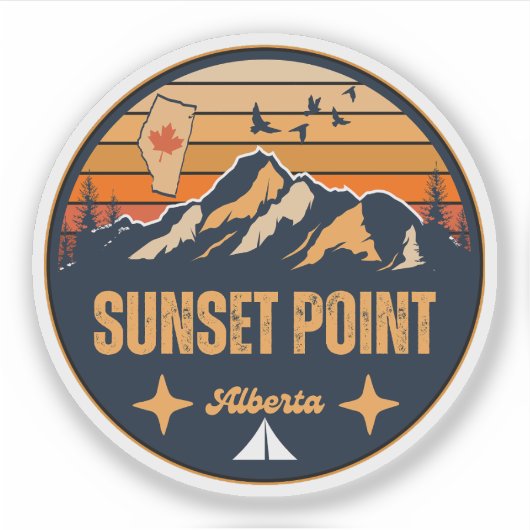 Sunset Point, Alberta Sticker (Voorkant)