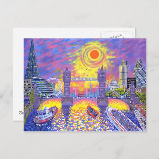 Sunset:pool van Londen 2013 Briefkaart (Voorkant / Achterkant)