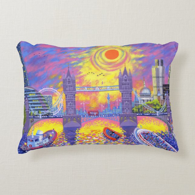 Sunset:pool van Londen 2013 Decoratief Kussen (Voorkant)