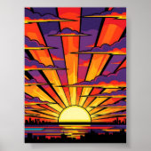 Sunset Pop-Art Poster (Voorkant)
