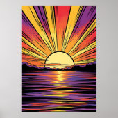 Sunset Pop-Art Poster (Voorkant)