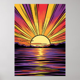 Sunset Pop-Art Poster