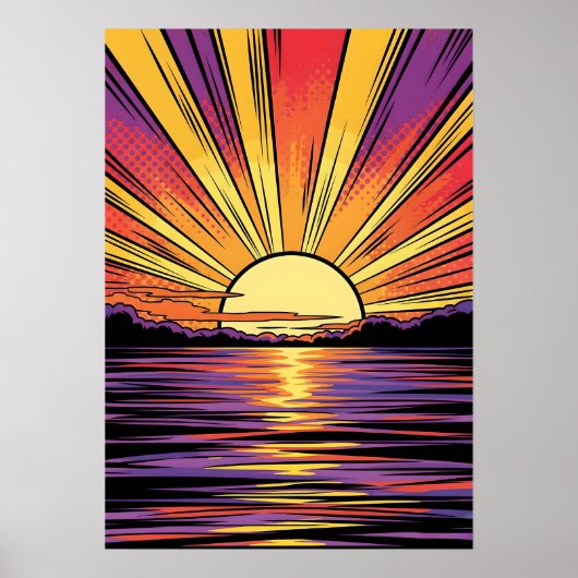 Sunset Pop-Art Poster (Voorkant)