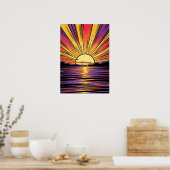 Sunset Pop-Art Poster (Keuken)