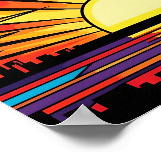 Sunset Pop-Art Poster (Hoek)