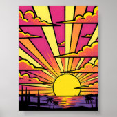 Sunset Pop-Art Poster (Voorkant)