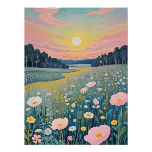 Sunset Poppies Perfect Poster (Voorkant)