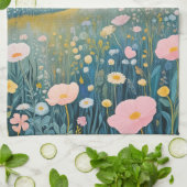 Sunset Poppies Theedoek (Gevouwen)