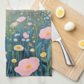 Sunset Poppies Theedoek (Quarter Fold)