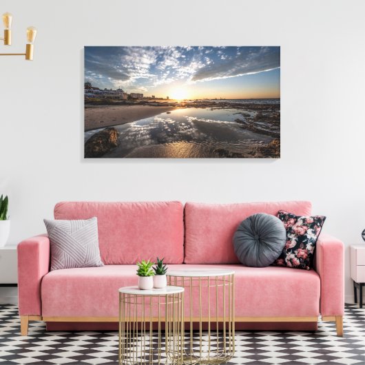 Sunset, Port Elizabeth, Zuid-Afrika Canvas Afdruk (Insitu (Woonkamer))