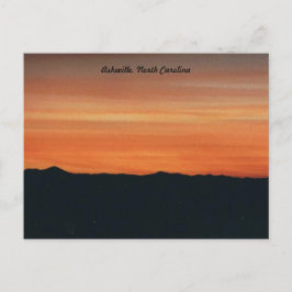 Sunset Post Kaart, Asheville, North Carolina Briefkaart