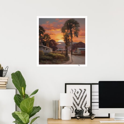 Sunset Poster (Thuiskantoor)