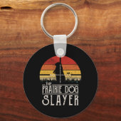  Sunset Prairie Dog Hunting Prairie Dog SLA Sleutelhanger (Voorkant)