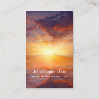 Sunset Prayer Card - Ik ben vrij Visitekaartje