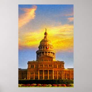 Sunset Print Austin Capitol