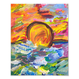 Sunset Print Foto Afdruk