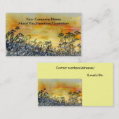 "Sunset"-profielkaart Visitekaartje (Voorkant / Achterkant)