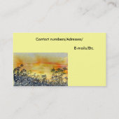 "Sunset"-profielkaart Visitekaartje (Achterkant)