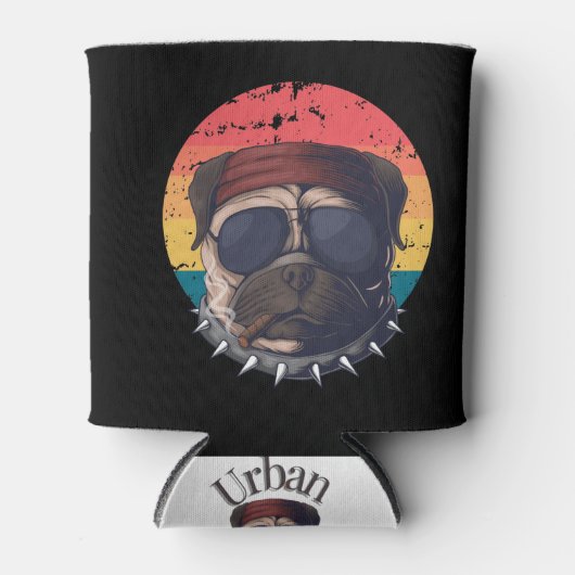 Sunset Pug Blikjeskoeler (Voorkant)