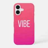 Sunset Pulse - Levendig Koraal Magenta iPhone 16 Hoesje (Achterkant)