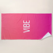 Sunset Pulse - Vibrant Coral Magenta Strandlaken (Voorkant)