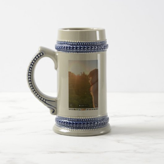 Sunset Puppy Beer Stein Bierpul (Links)
