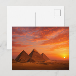 Sunset Pyramids Briefkaart