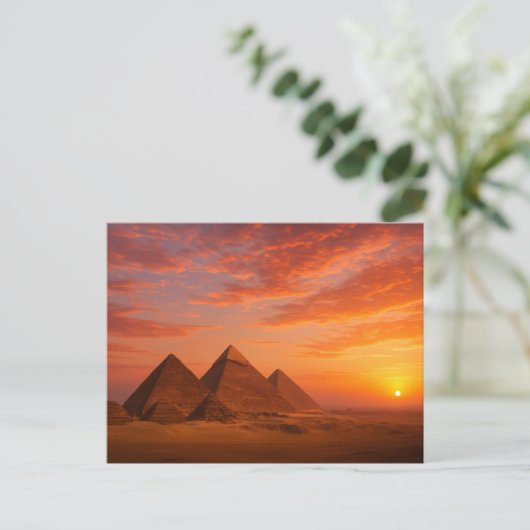 Sunset Pyramids Briefkaart (Staand voorkant)