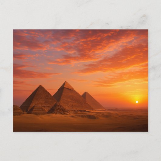 Sunset Pyramids Briefkaart (Voorkant)