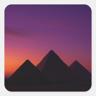 Sunset Pyramids Sticker   Egyptische kunst